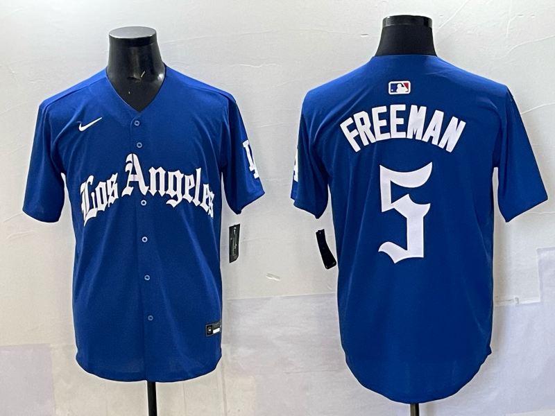 Men Los Angeles Dodgers #5 Freeman Blue 2025 Nike MLB Jersey style 00342